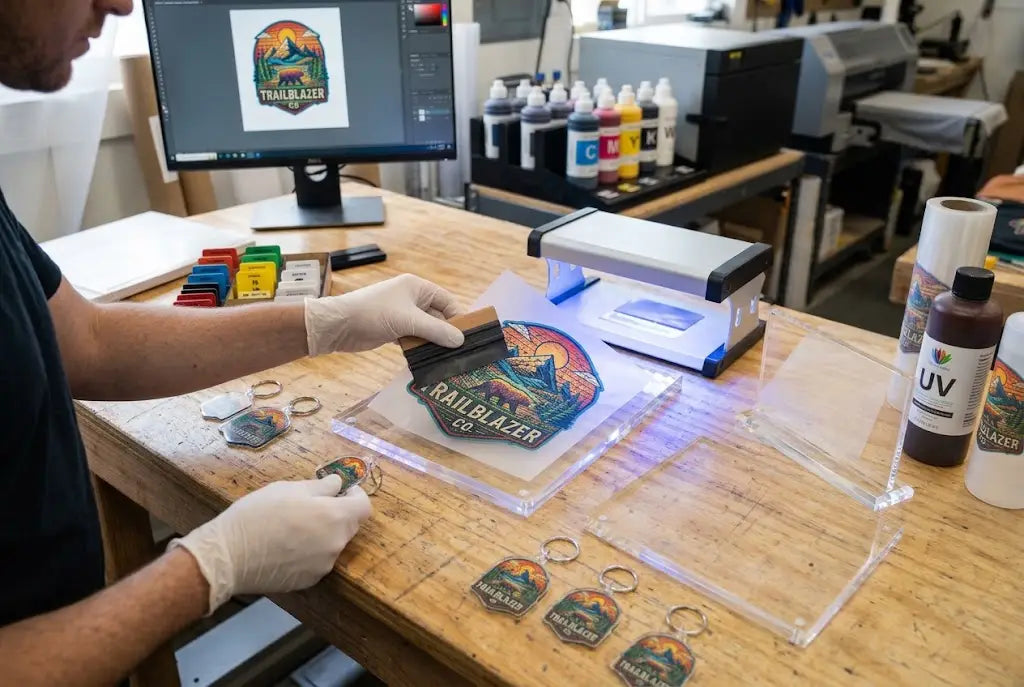 How to Apply UV DTF Transfers on Acrylic Keychains, Signs, and Awards