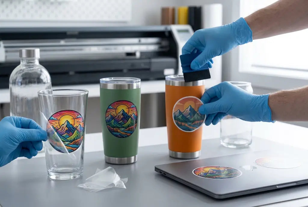 UV DTF Stickers vs Vinyl Stickers: Which Lasts Longer on Glass, Tumblers, and Laptops?
