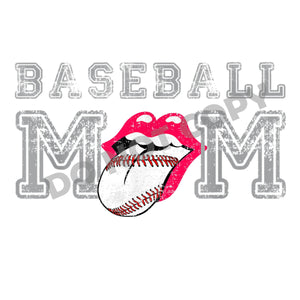 Baseball Mom Lip -DTF Transfer - DTF PROMO