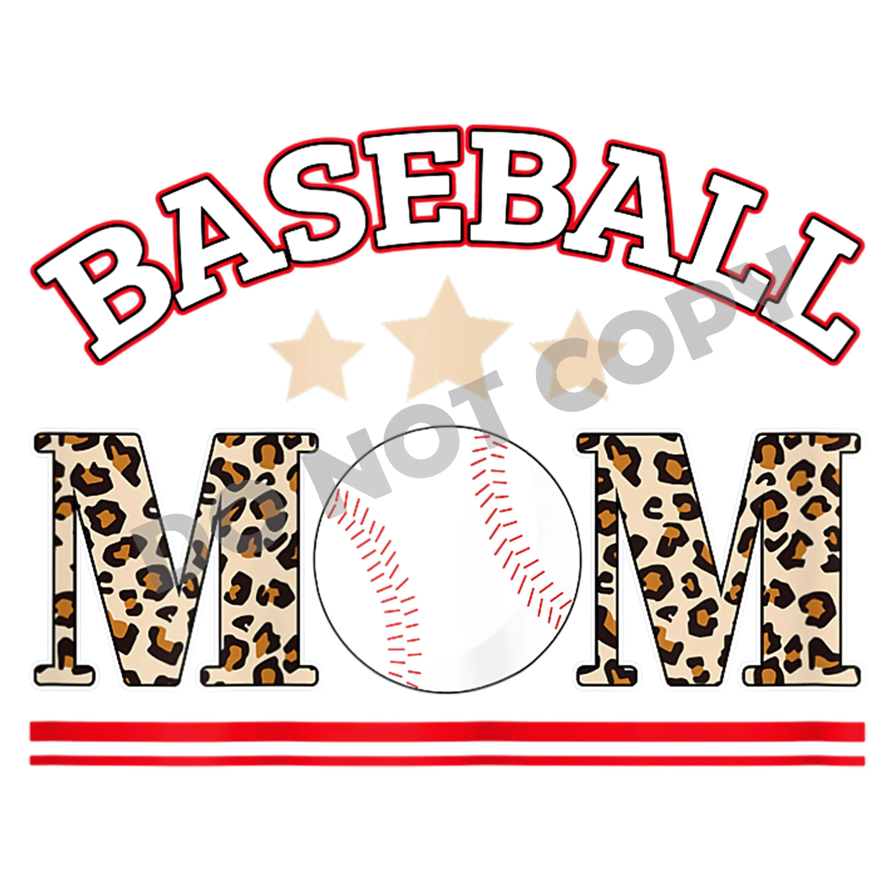 Baseball Mom Leopard -DTF Transfer - DTF PROMO
