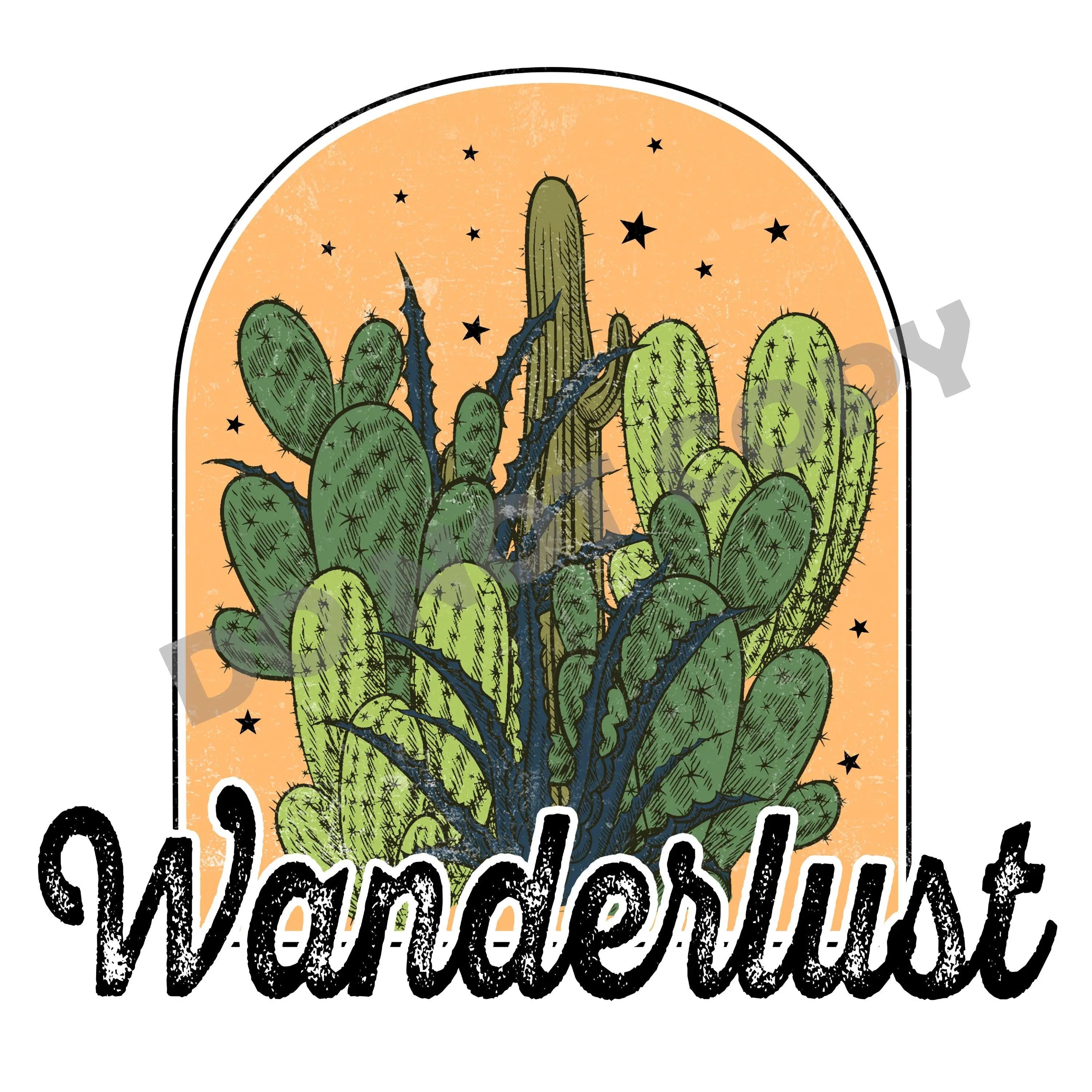 Wanderlust Cactus - DTF Transfer - DTF PROMO