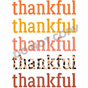 Thanksgiving Thankful -DTF Transfer - DTF PROMO