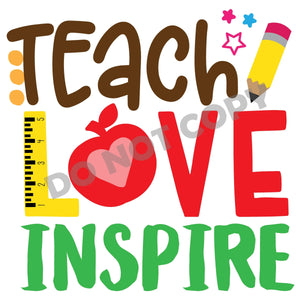 Teacher Love Inspire -DTF Transfer - DTF PROMO