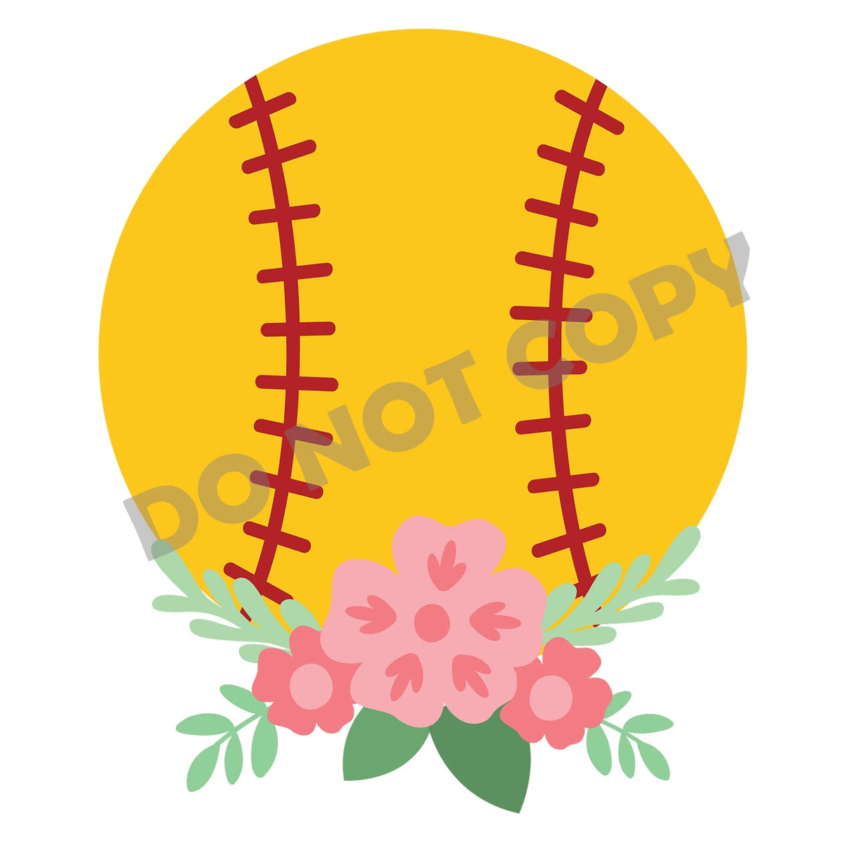Softball Flower -DTF Transfer - DTF PROMO