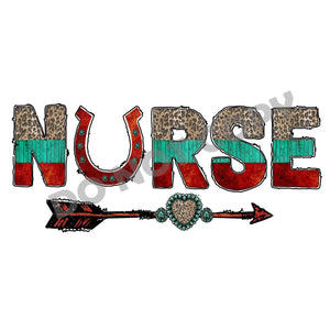 Nurse Leopard Font - DTF Transfer - DTF PROMO