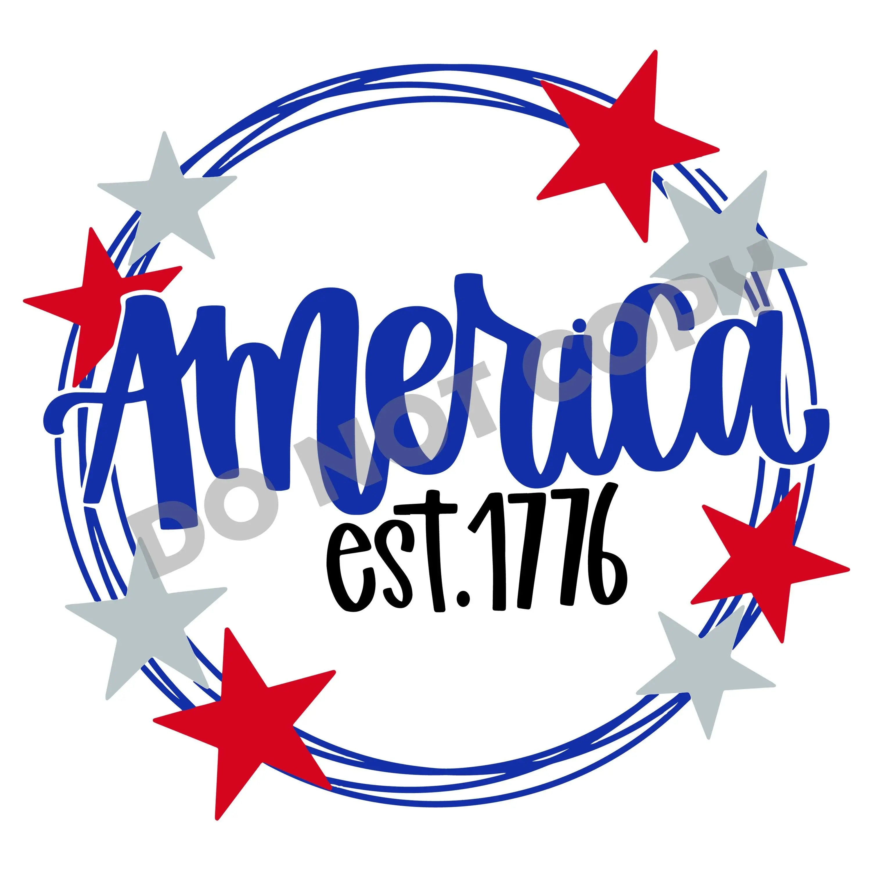America Est. 1776 -DTF Transfer - DTF PROMO