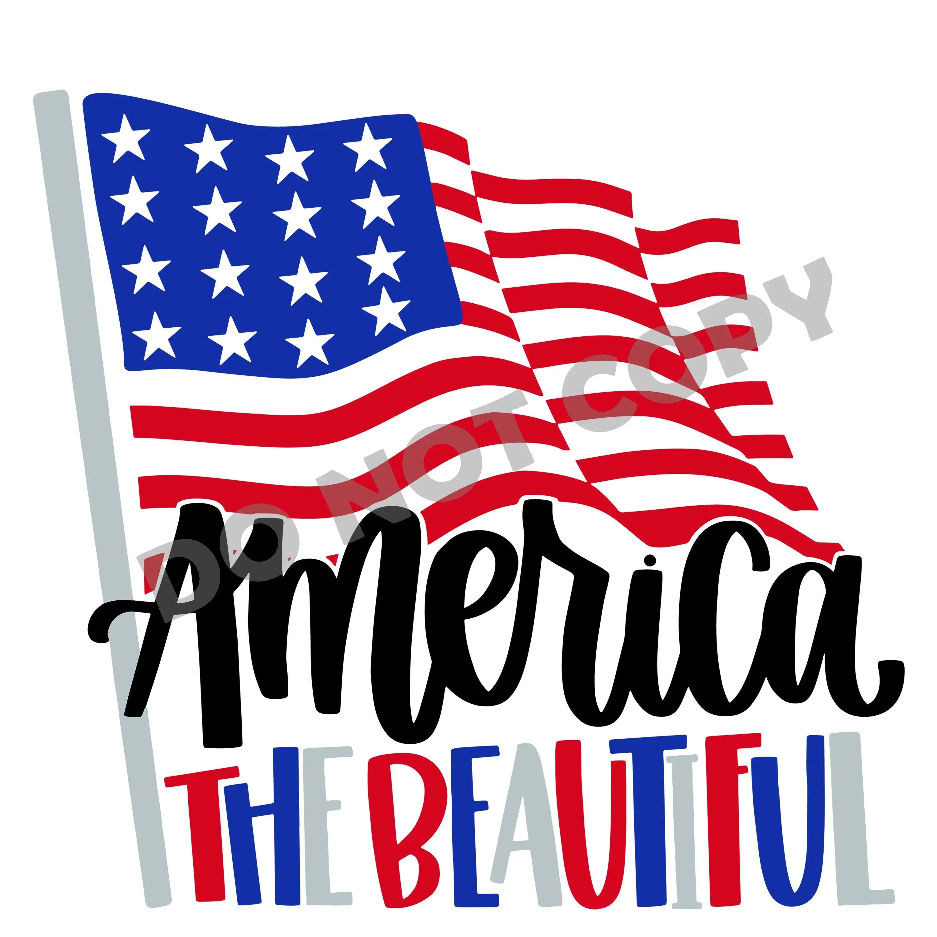 America The Beautiful -DTF Transfer - DTF PROMO