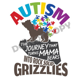 Autism Grizzlies - DTF Transfer - DTF PROMO
