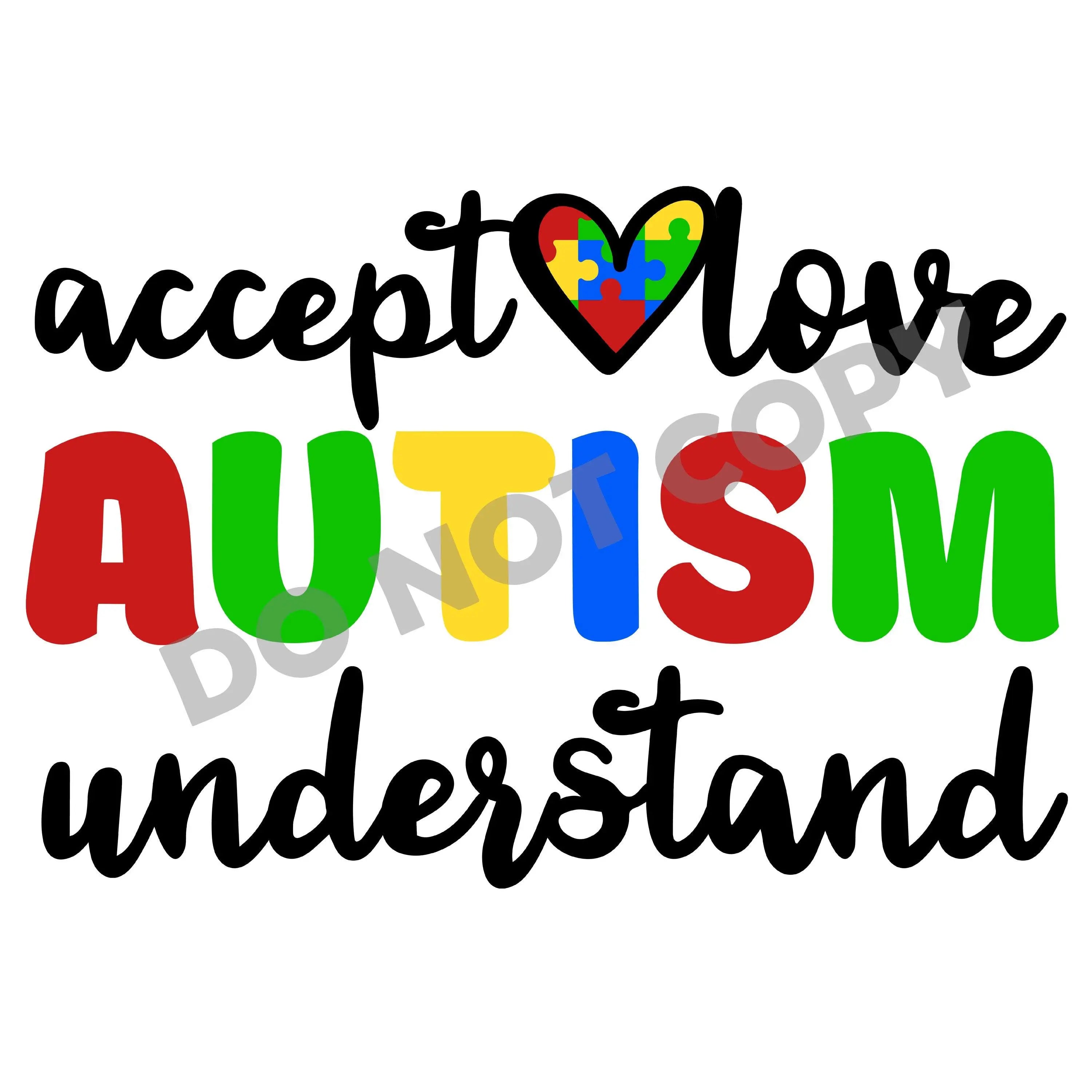 Accept Love Autism Understand - DTF Transfer - DTF PROMO