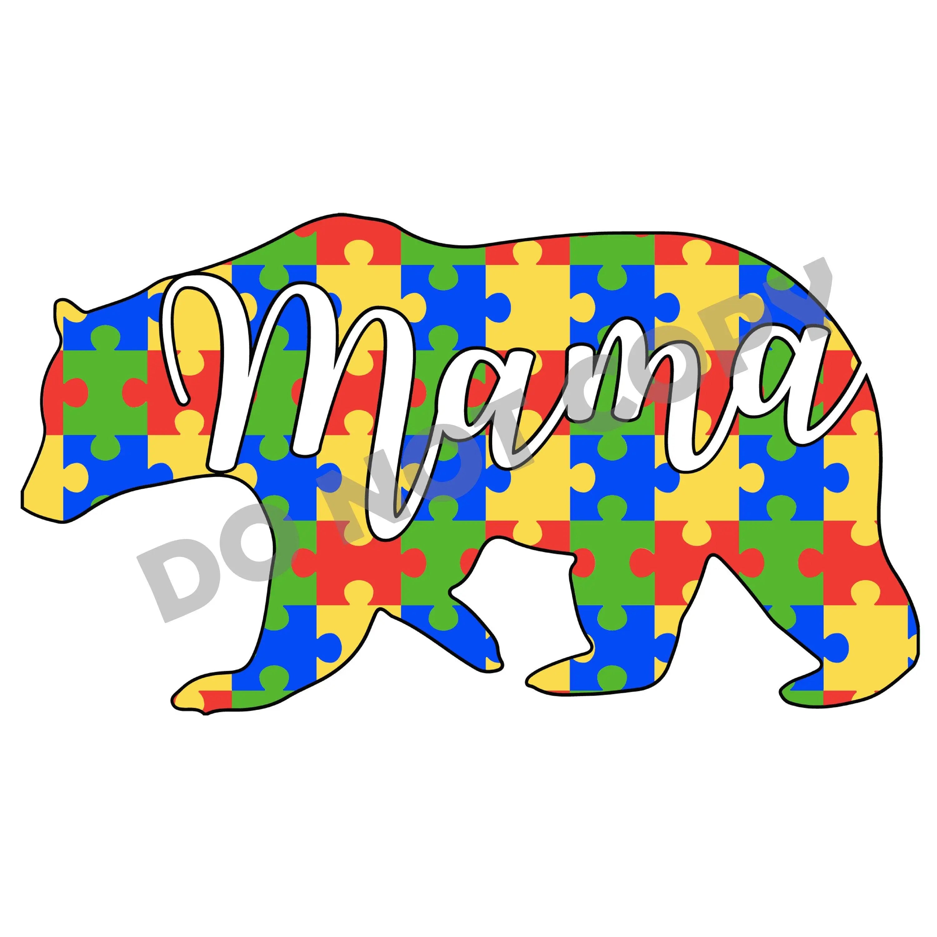 Mama Bear Puzzle - DTF Transfer - DTF PROMO