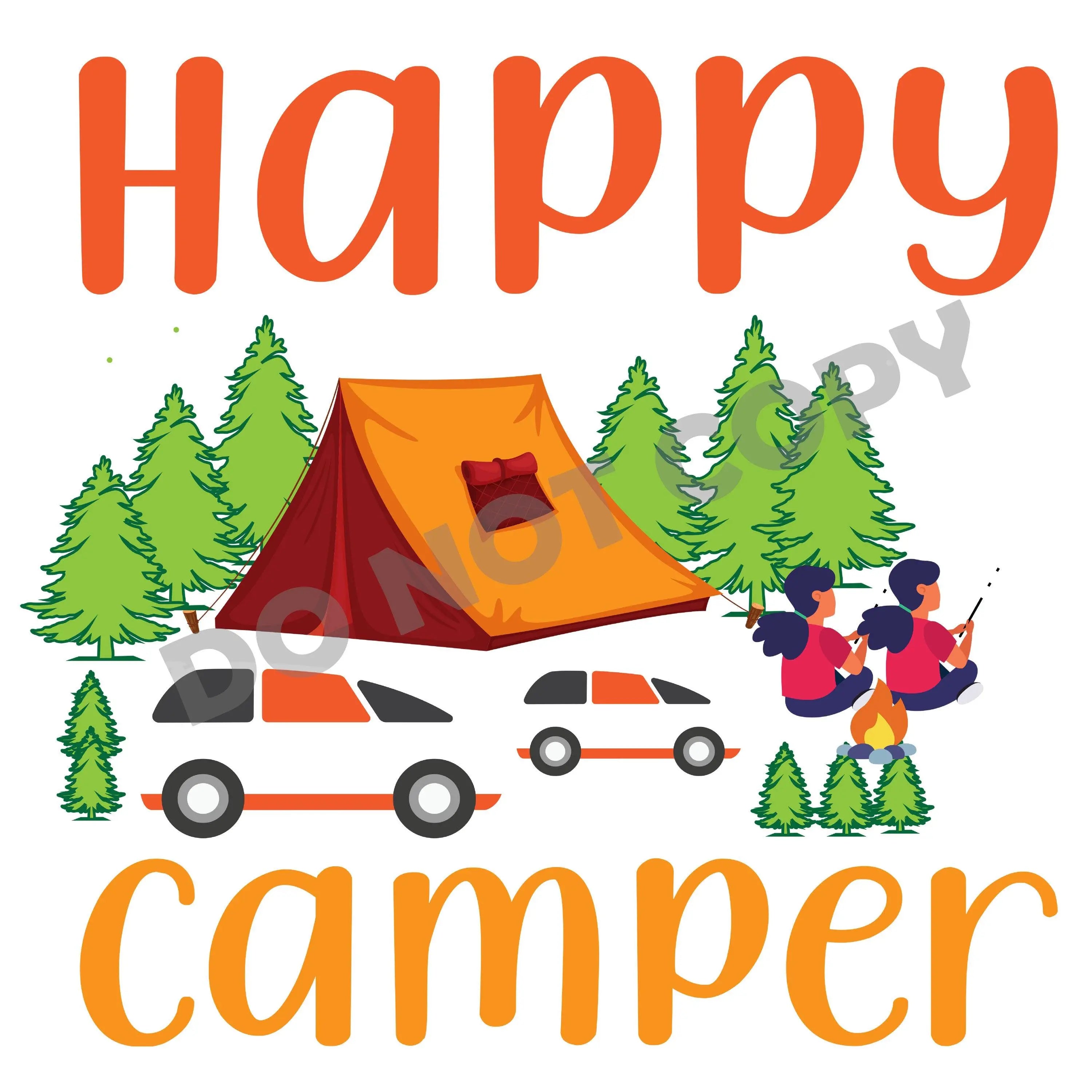 Happy Camper - DTF Transfer - DTF PROMO