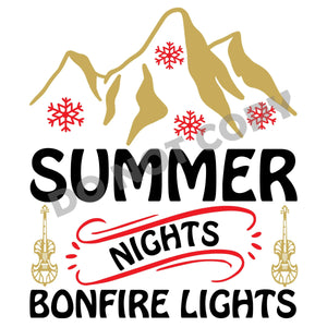 Summer Nights bonfire Lights - DTF Transfer - DTF PROMO