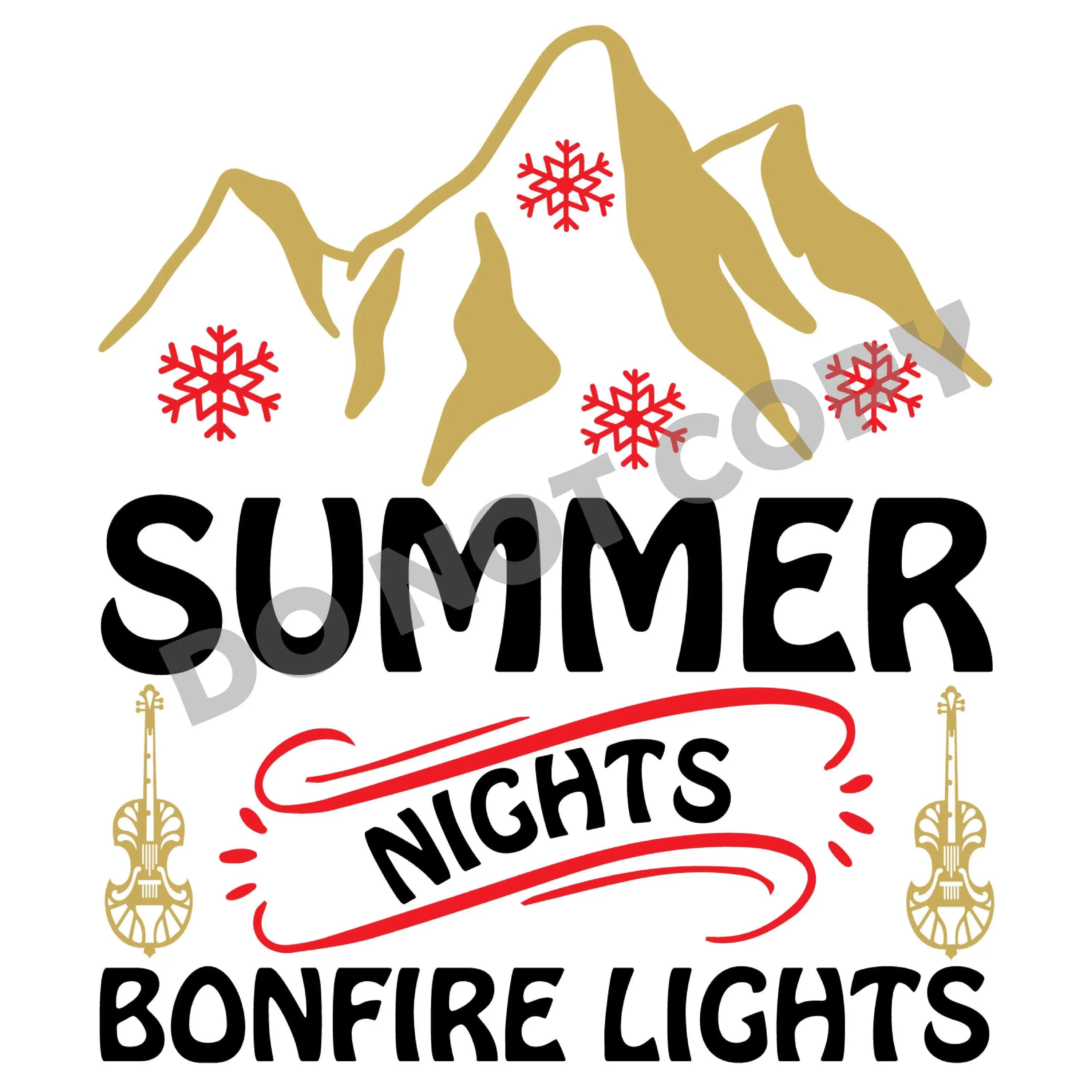 Summer Nights bonfire Lights - DTF Transfer - DTF PROMO