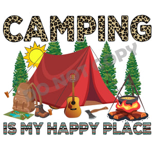 Camping Is My Happy Place - DTF Transfer - DTF PROMO