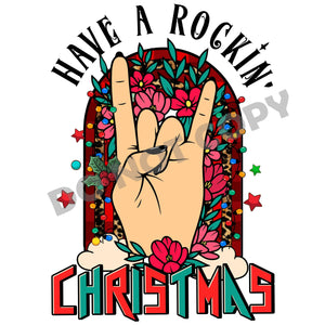 Have A Rockin' Christmas -DTF Transfer - DTF PROMO