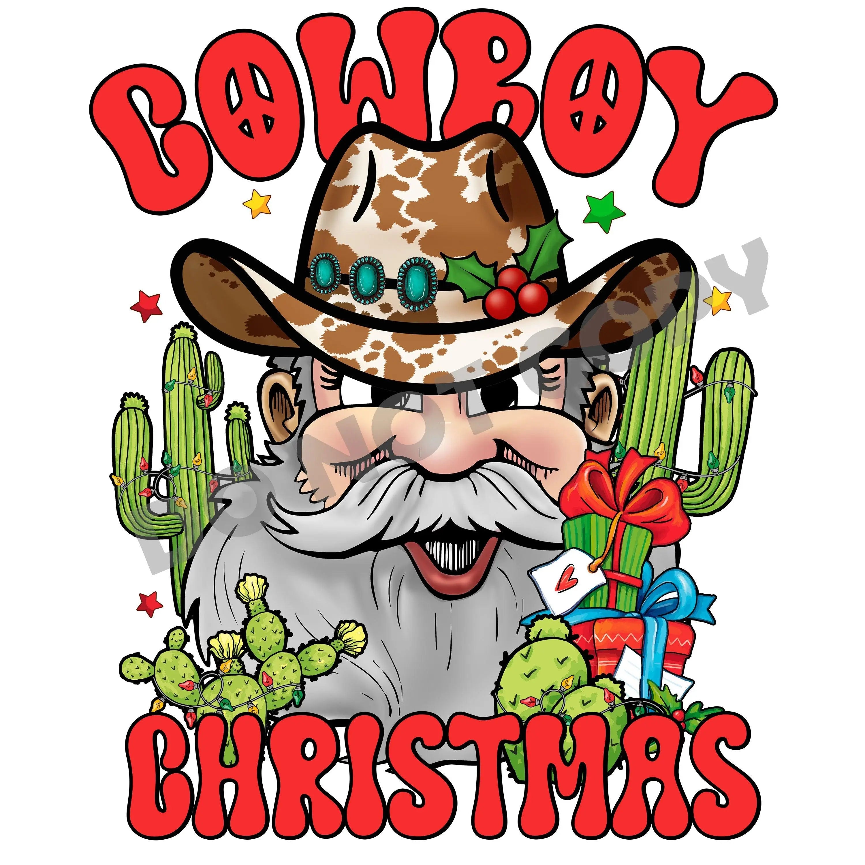 Christmas Cowboy -DTF Transfer - DTF PROMO
