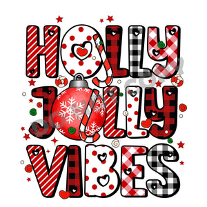 Holly Jolly Vibes -DTF Transfer - DTF PROMO