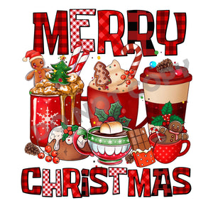 Merry Christmas Coffee -DTF Transfer - DTF PROMO