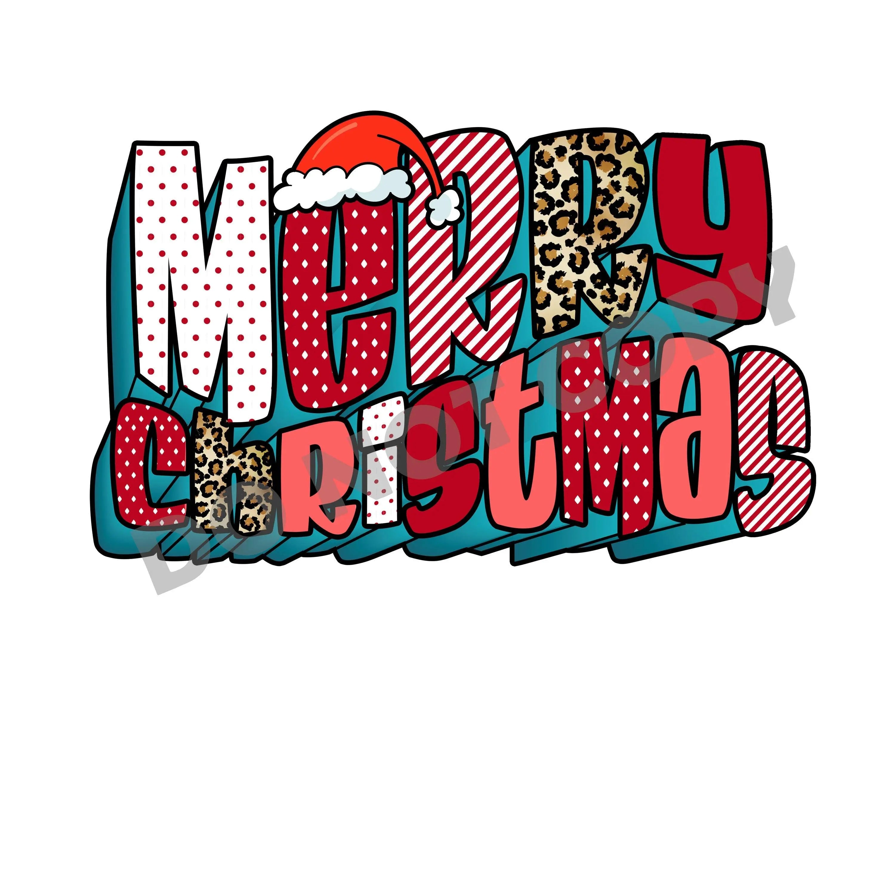 Merry Christmas Hat -DTF Transfer - DTF PROMO