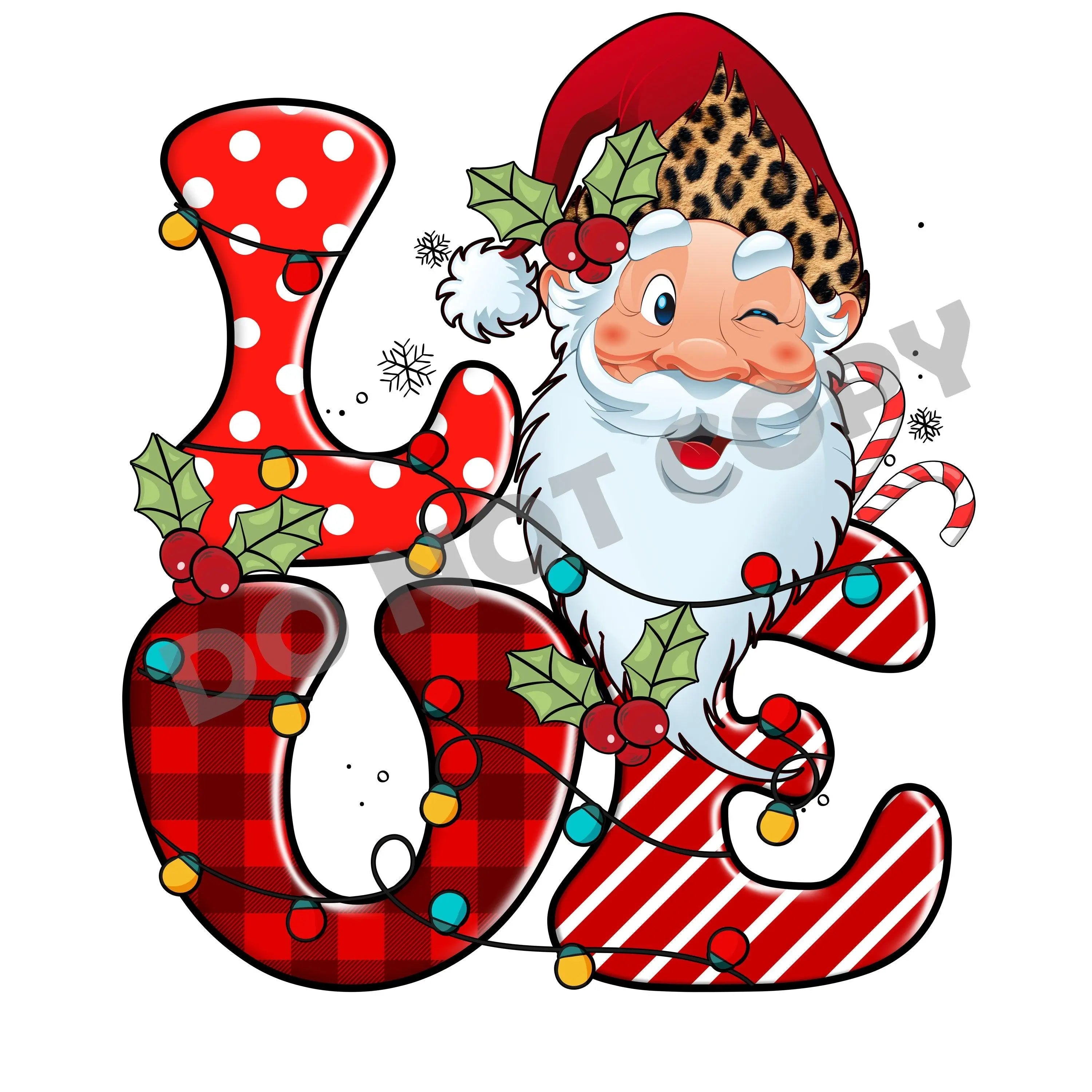 Christmas Love Santa -DTF Transfer - DTF PROMO