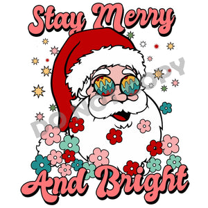 Stay Merry And Bright -DTF Transfer - DTF PROMO