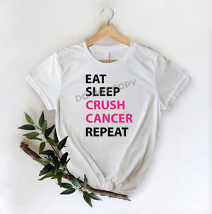 Eat Sleep Crush Cancer Repeat - DTF Transfer - DTF PROMO