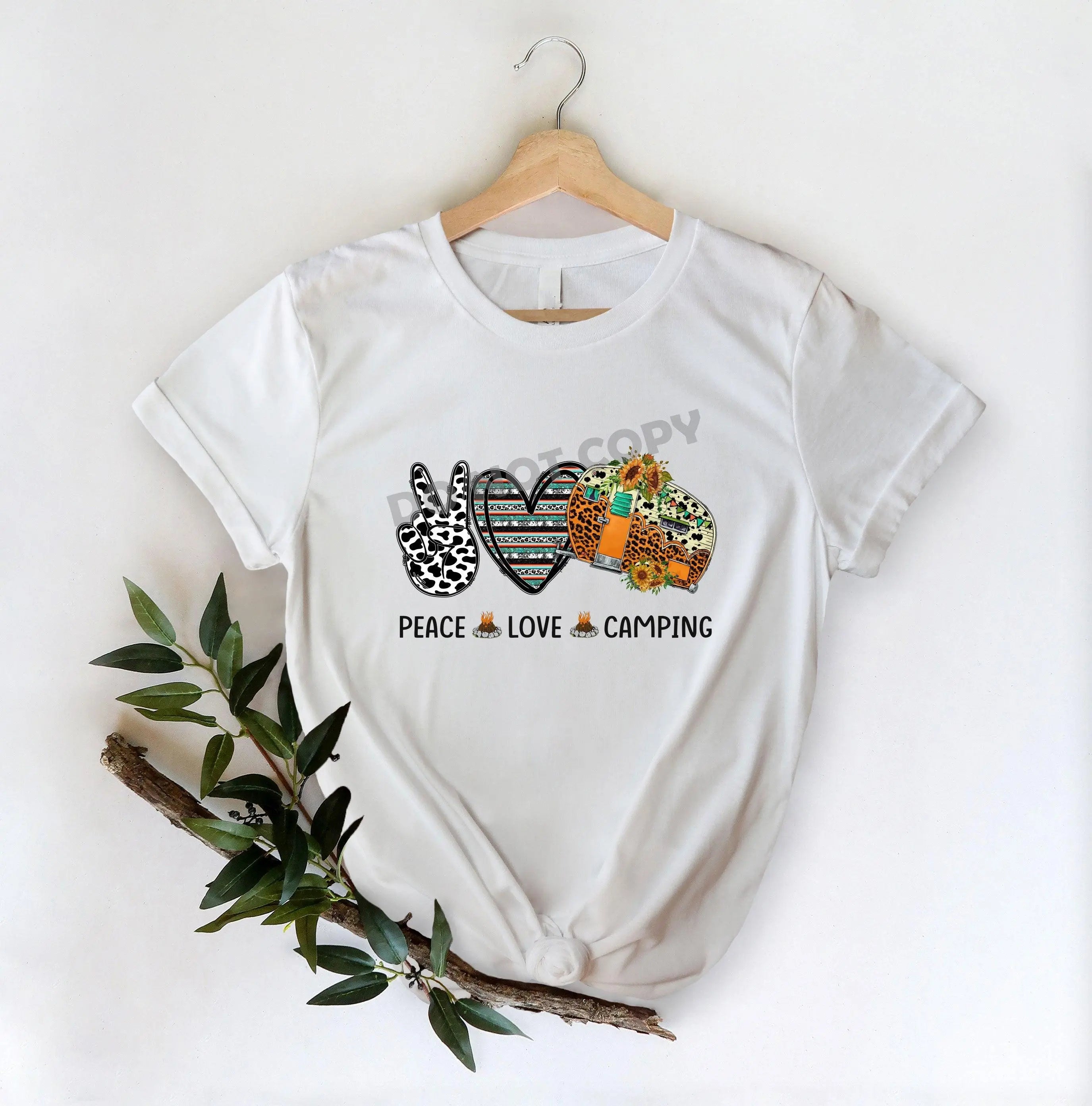 Peace Love Camping - DTF Transfer - DTF PROMO