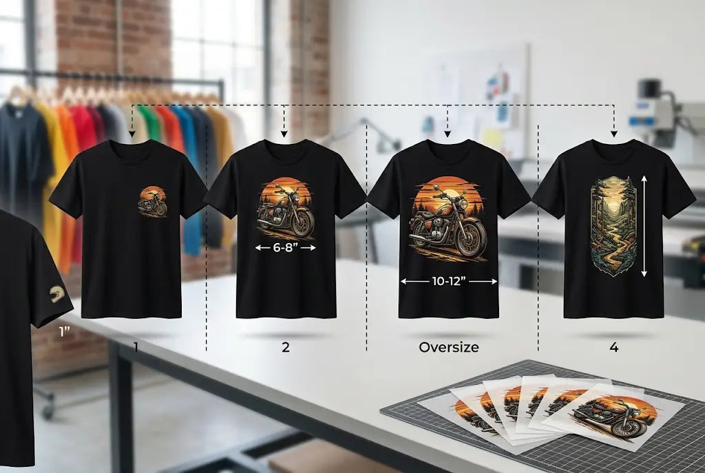 DTF Transfer Size Chart: Choosing Print Dimensions for Different Design Types 
