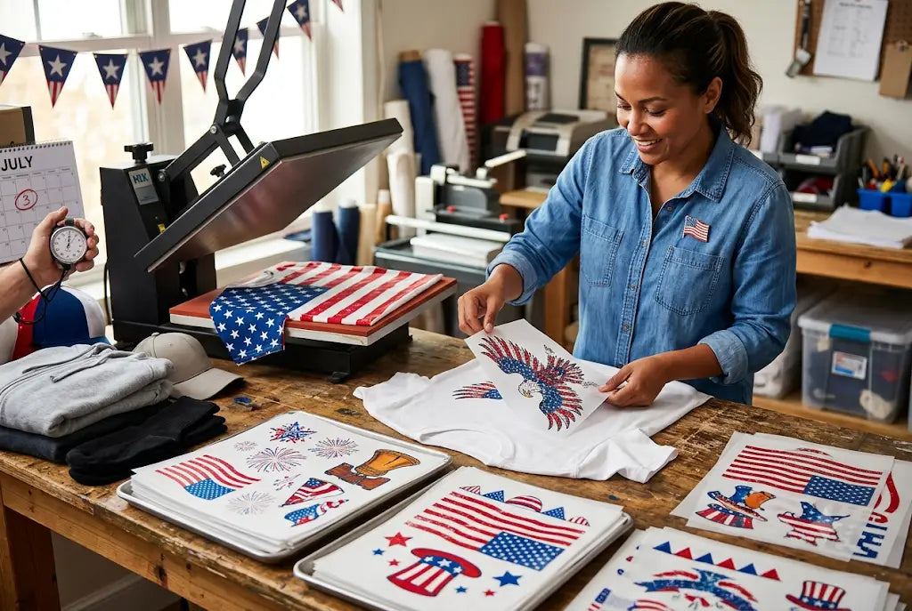 How to Prepare Last-Minute Independence Day Merch With Ready-to-Press 4th of July DTF Transfers