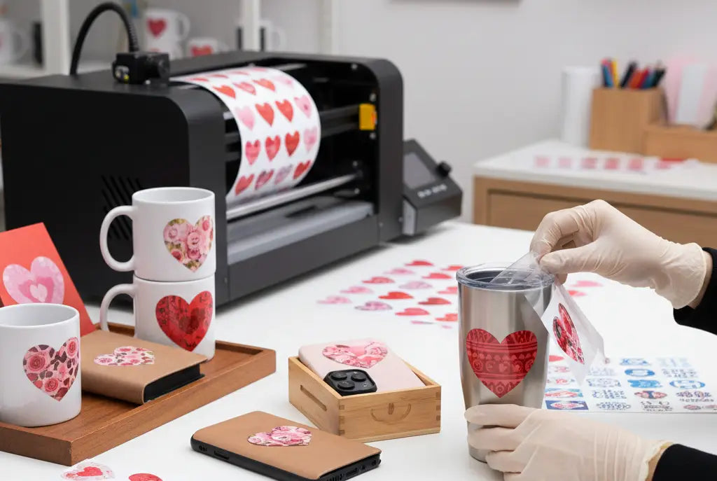 Valentine’s Day UV DTF Transfers for Custom Gifts & Merchandise