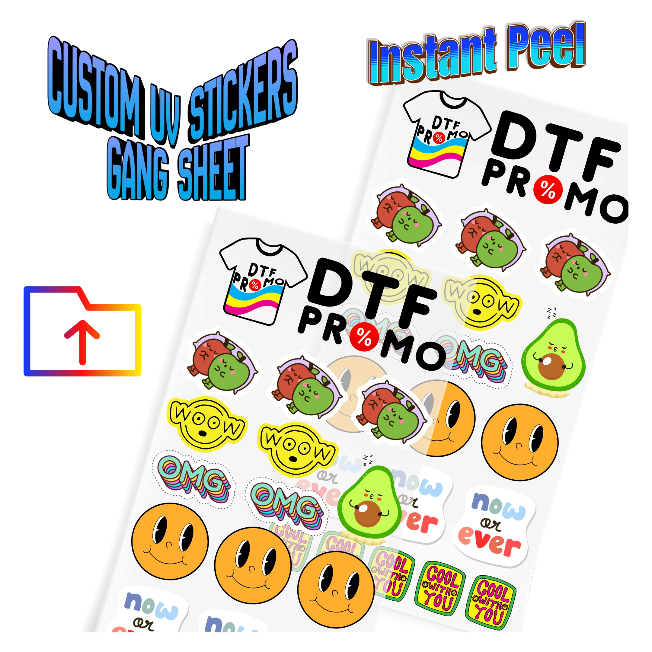 Upload Your UV DTF Sticker Gang Sheet