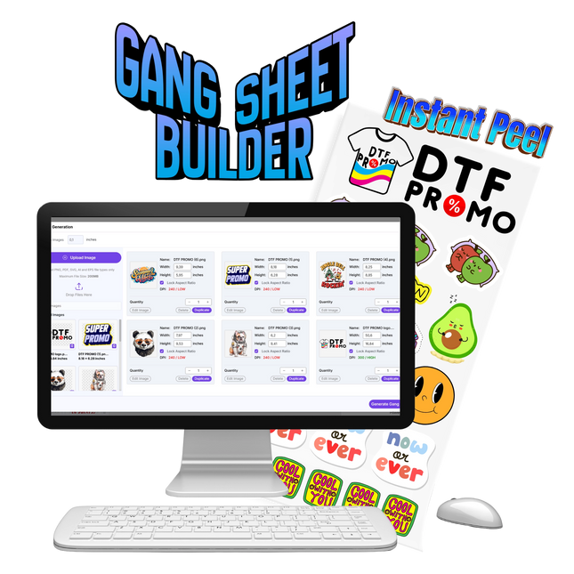 UV DTF Sticker Gang Sheet Builder