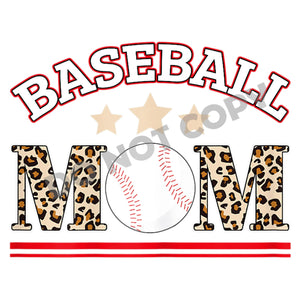 Baseball Mom Leopard -DTF Transfer - DTF PROMO