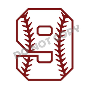 Baseball Number -DTF Transfer - DTF PROMO