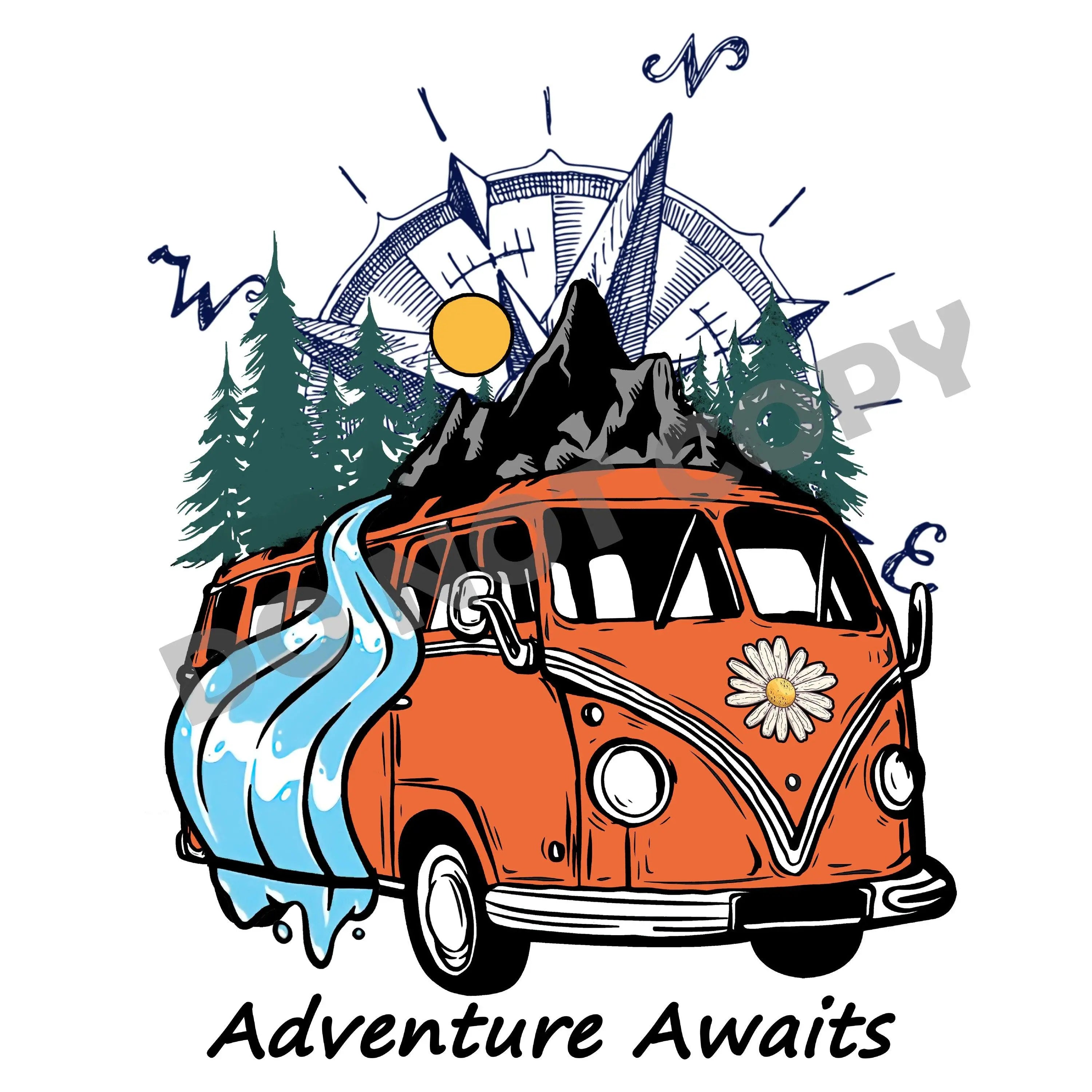 Adventure Awaits - DTF Transfer - DTF PROMO