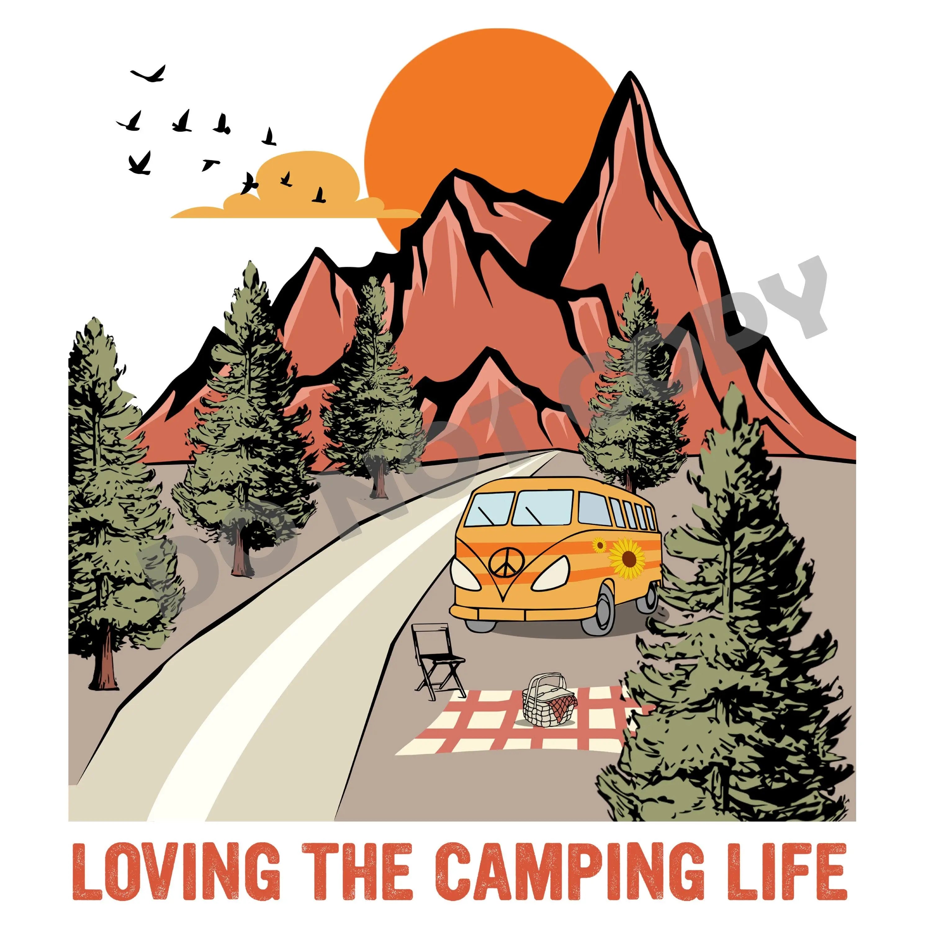 Loving The Camping Life - DTF Transfer - DTF PROMO