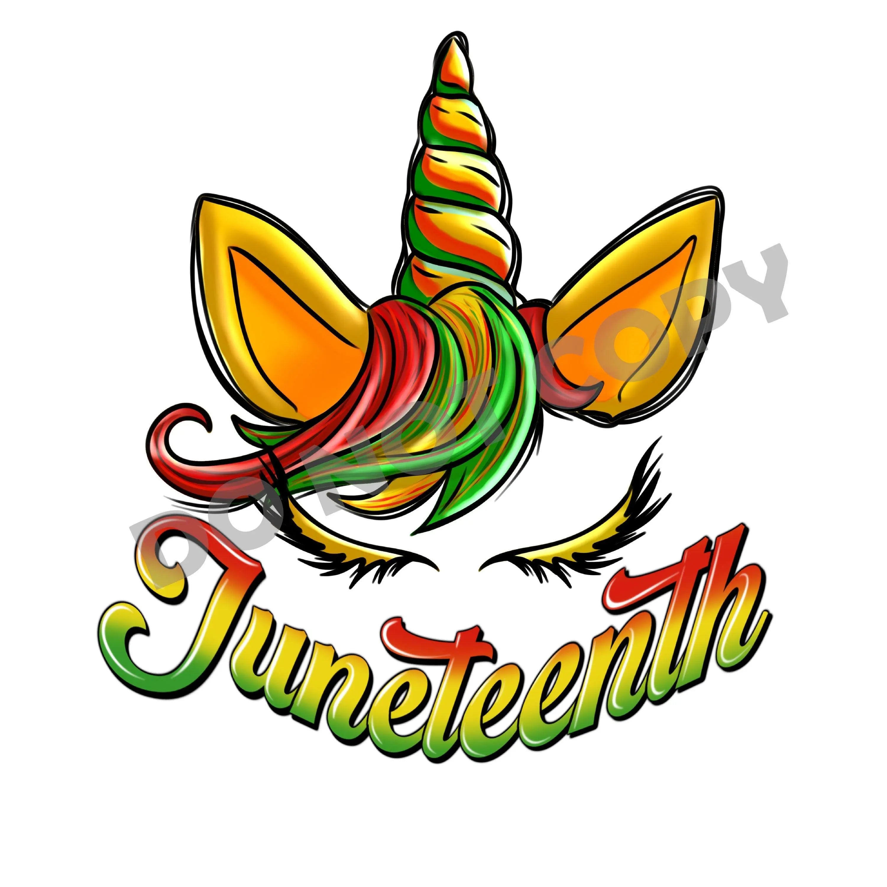 Juneteenth Unicorn -DTF Transfer - DTF PROMO