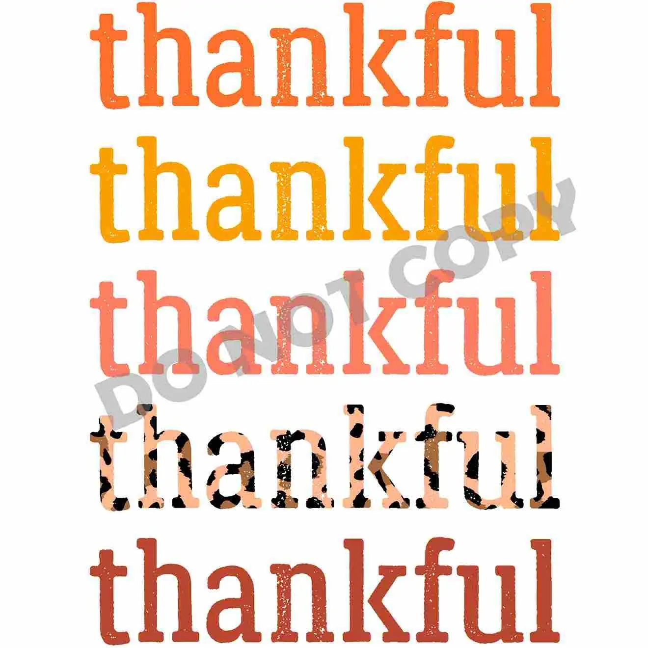 Thanksgiving Thankful -DTF Transfer - DTF PROMO