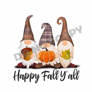 Thanksgiving Happy Fall Y'all -DTF Transfer - DTF PROMO