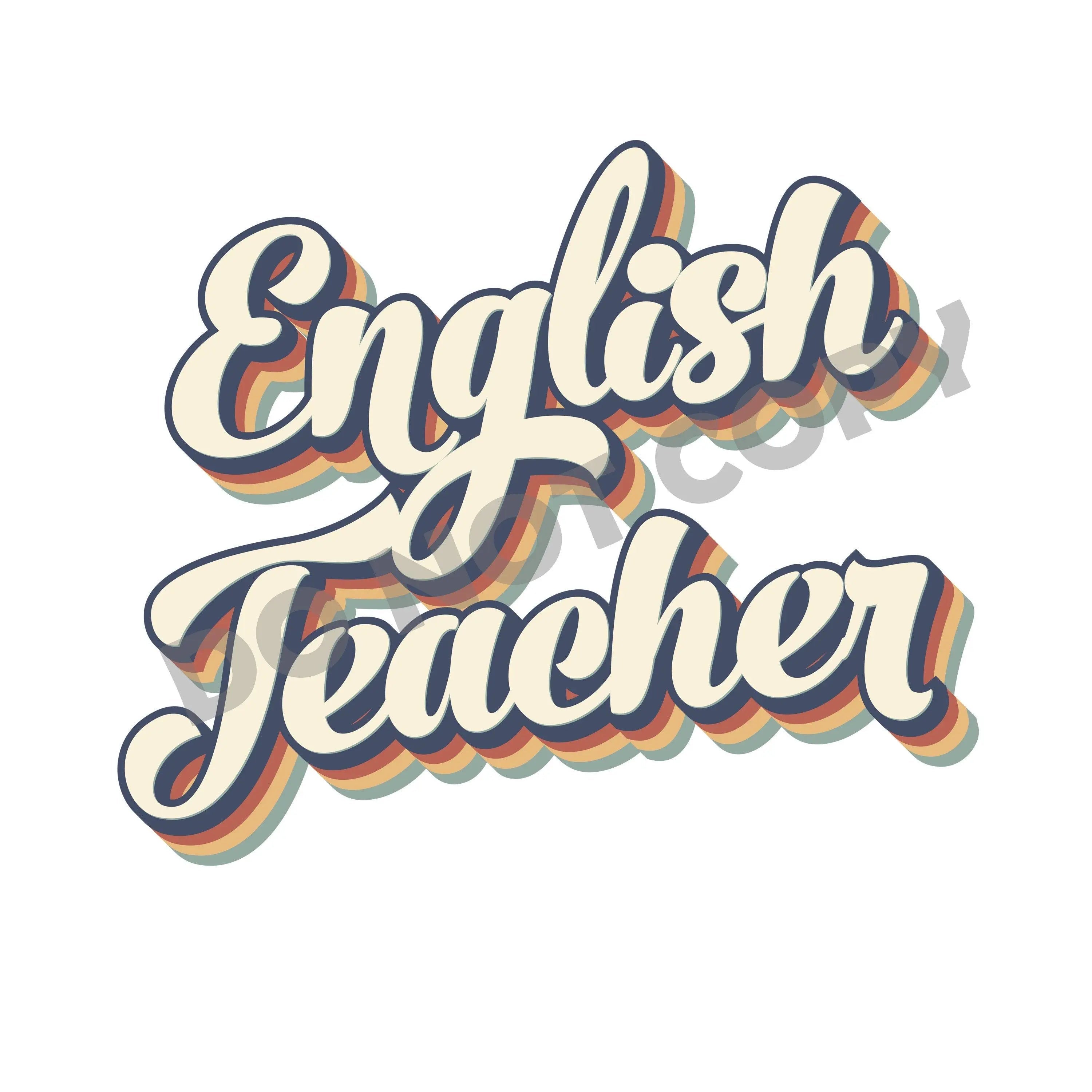 English Teacher -DTF Transfer - DTF PROMO