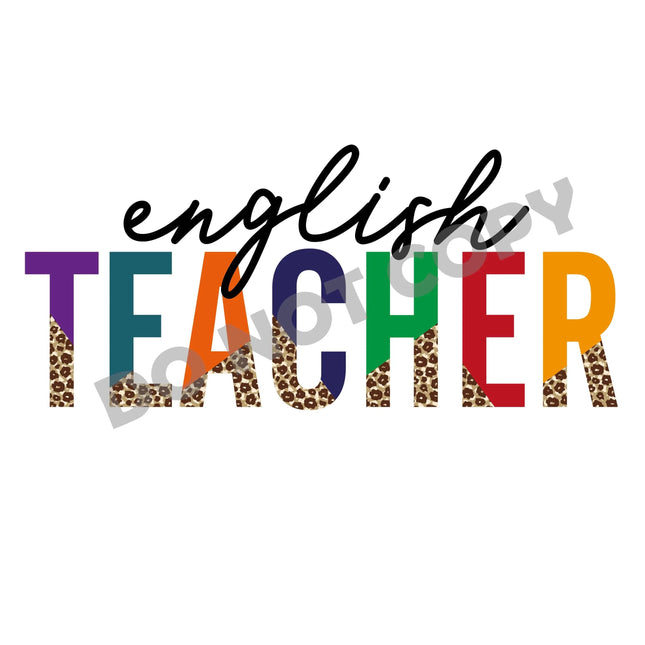 English Teacher -DTF Transfer - DTF PROMO