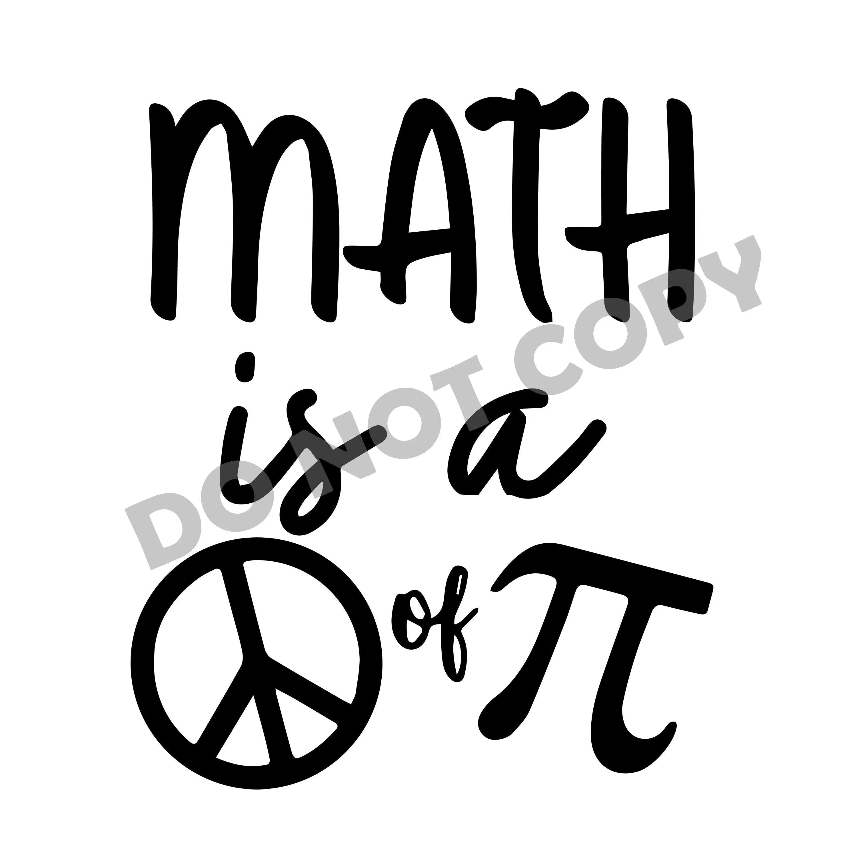 Math Is A Peace Of PI -DTF Transfer - DTF PROMO