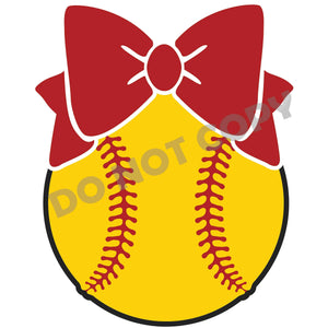 Ribbon Softball -DTF Transfer - DTF PROMO