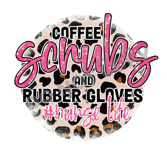 Coffee Scrubs And Rubber Gloves - DTF Transfer - DTF PROMO