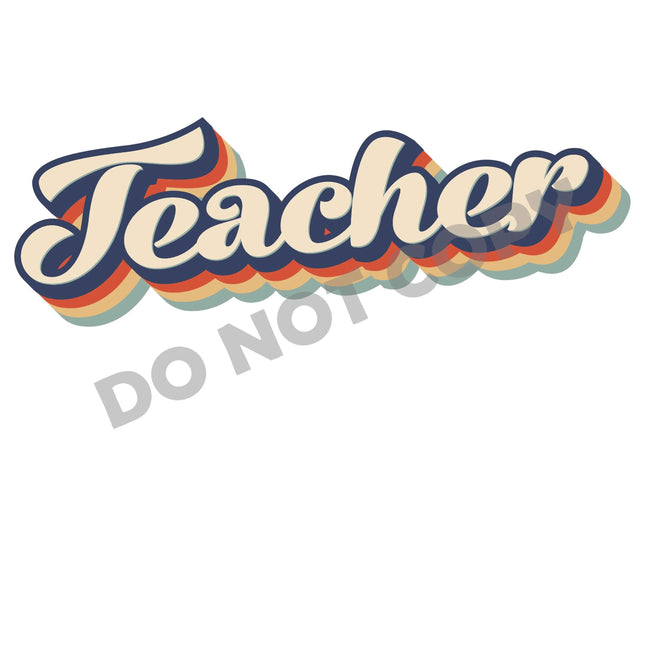 Vintage Teacher -DTF Transfer - DTF PROMO