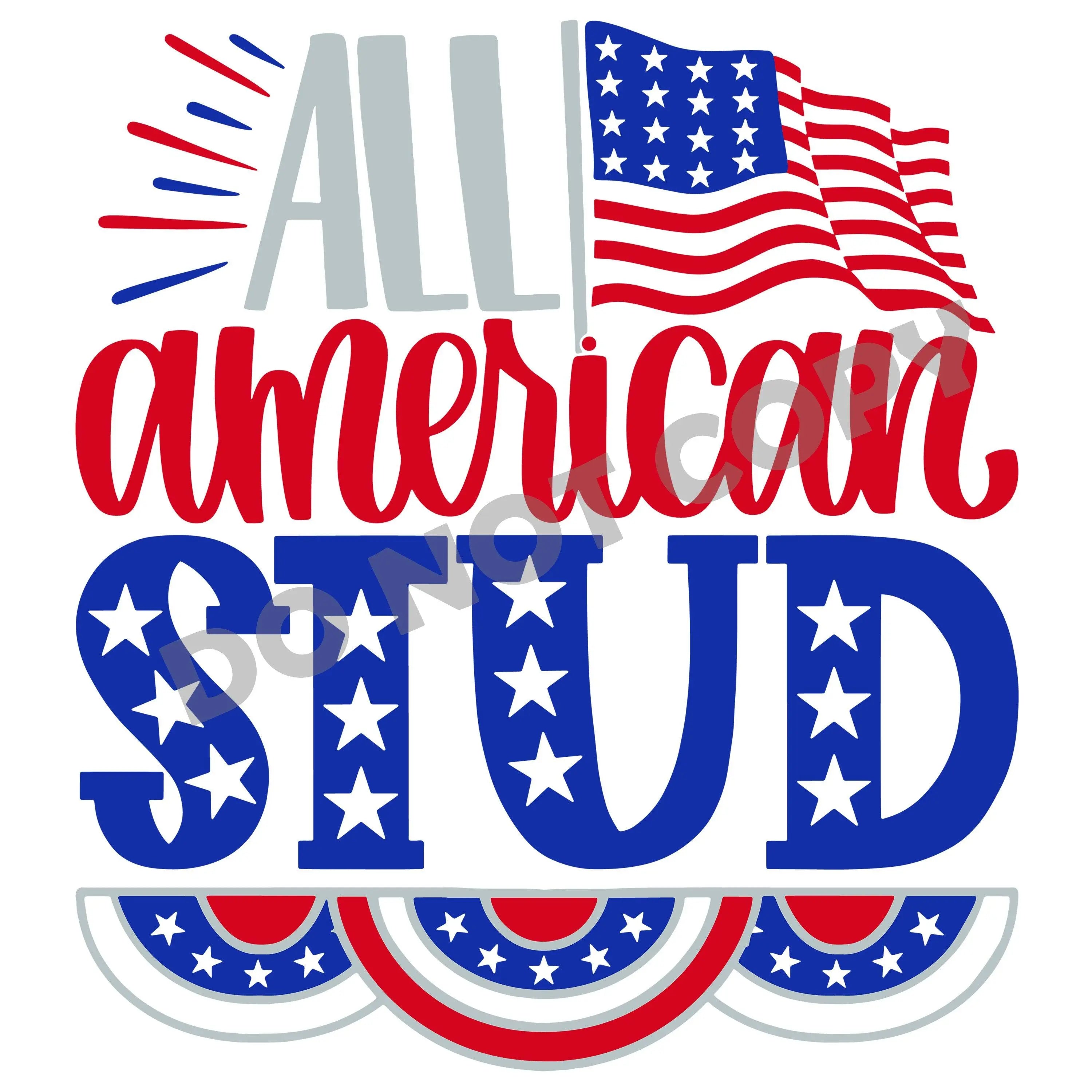 All American Stud -DTF Transfer - DTF PROMO