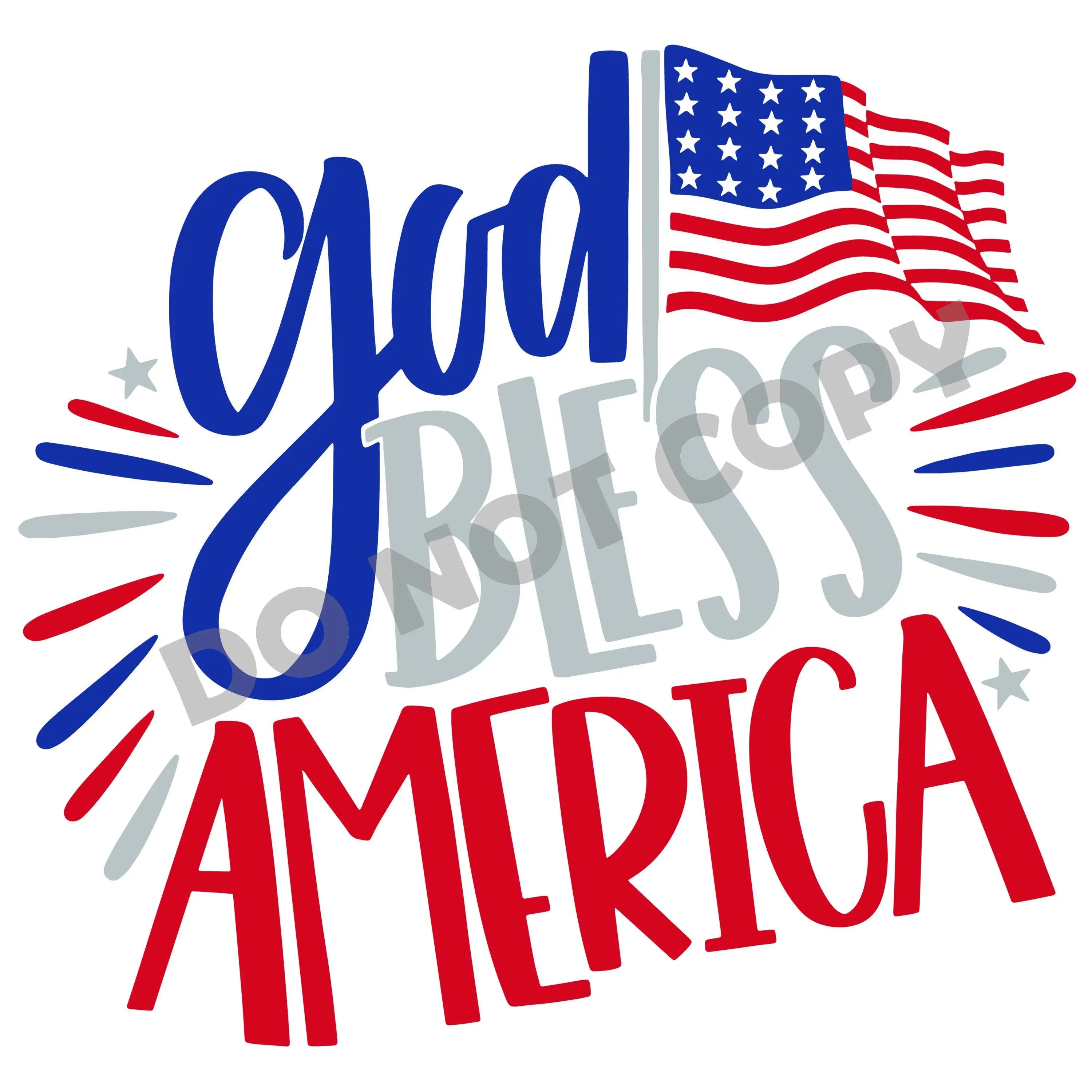 God Bless America -DTF Transfer - DTF PROMO