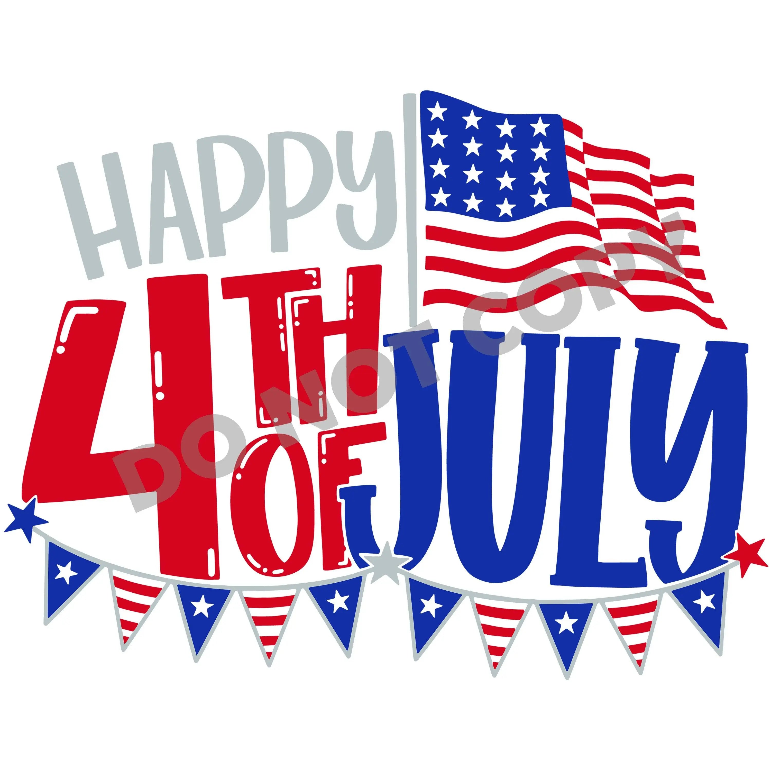 Happy 4TH Of July -DTF Transfer - DTF PROMO