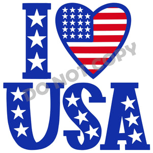 I Love USA -DTF Transfer - DTF PROMO