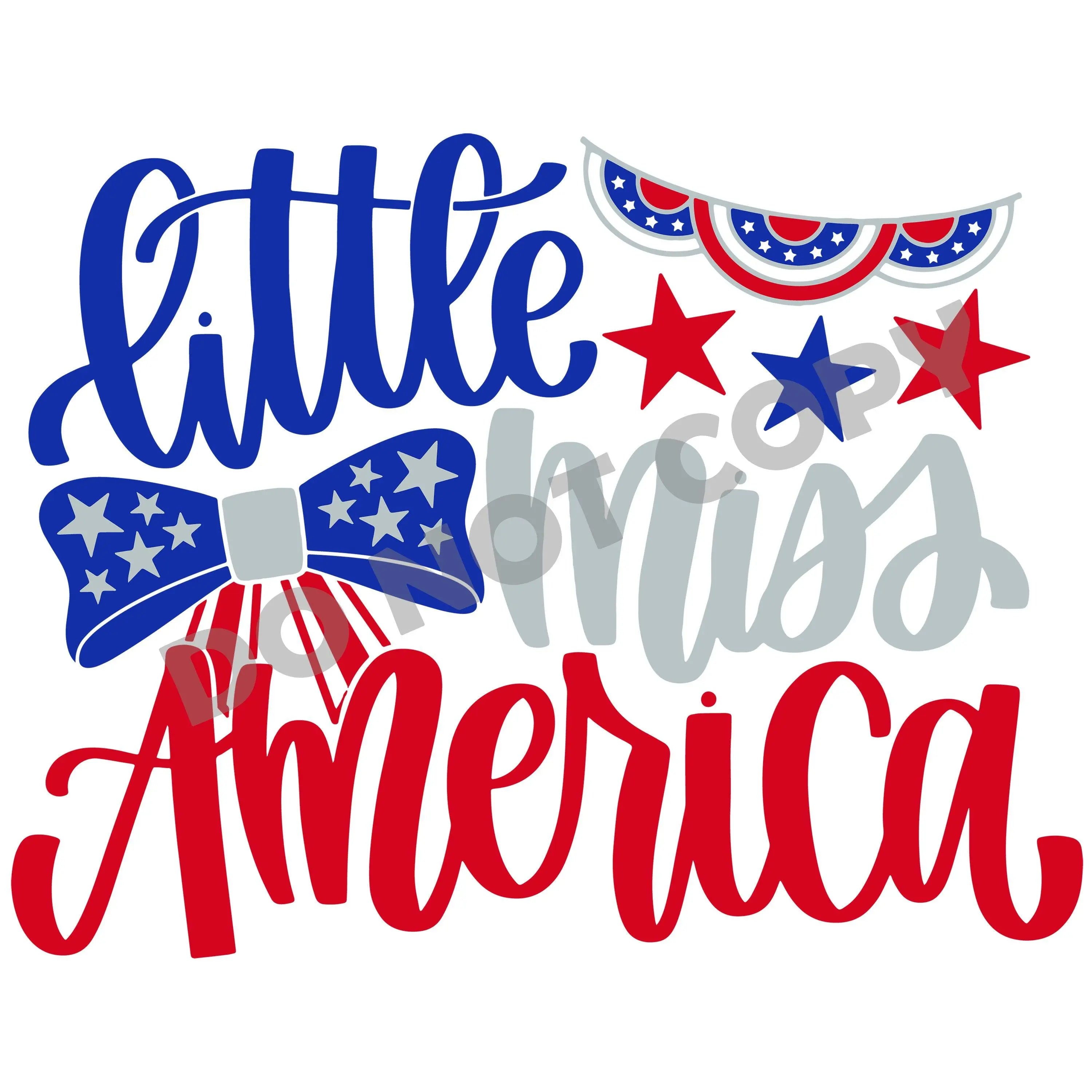 Little Misss America -DTF Transfer - DTF PROMO